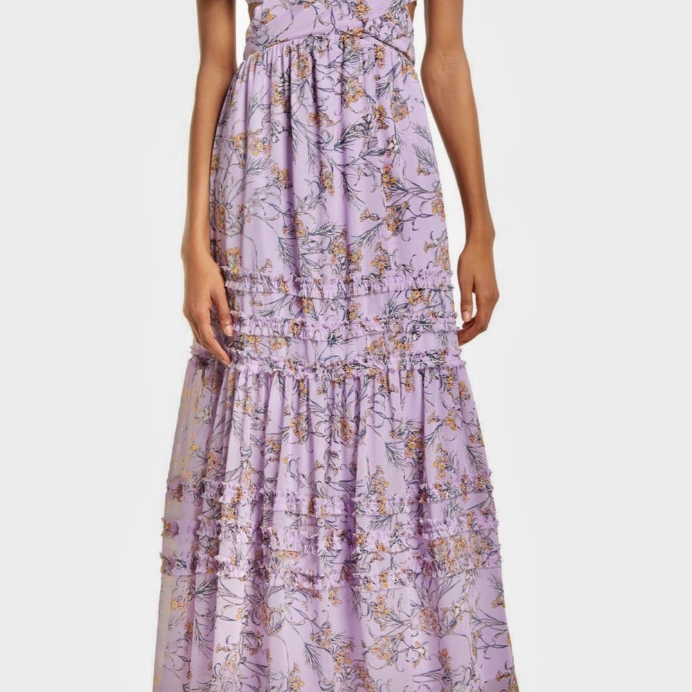 Chelsea28 purple bloom Floral Maxi Dress